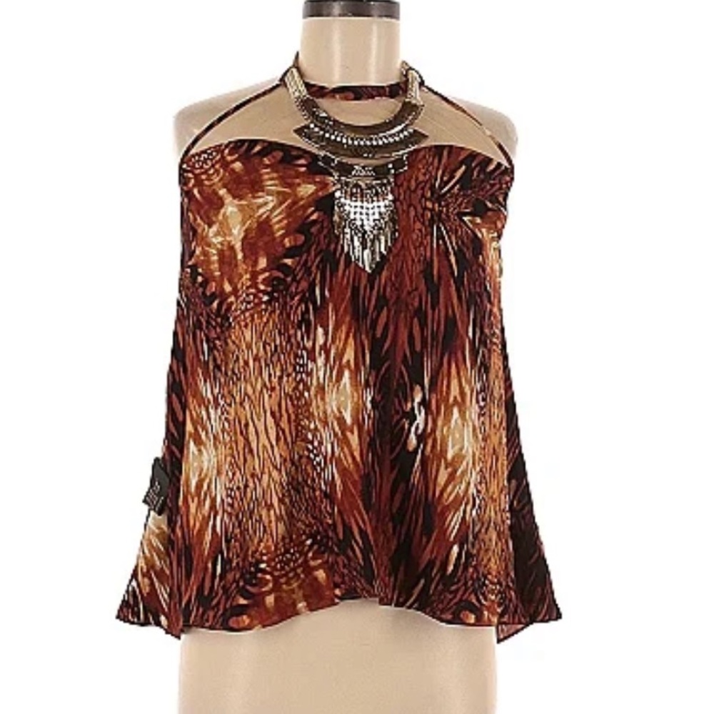 Bebe halter top necklace top